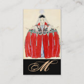 LADY IN RED MODE COSTUME DESIGNER MAKEUP ARTIST VISITEKAARTJE (Achterkant)