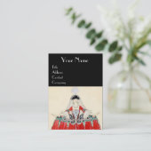 LADY IN RED MODE COSTUME DESIGNER MAKEUP ARTIST VISITEKAARTJE (Staand voorkant)