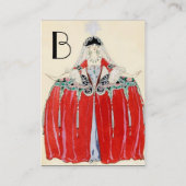 LADY IN RED MODE COSTUME DESIGNER MAKEUP ARTIST VISITEKAARTJE (Achterkant)