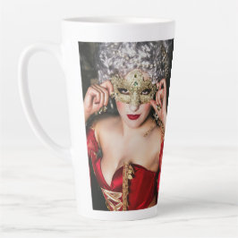 Lady in Red mok, Virginia Roos Collectie Latte Mok