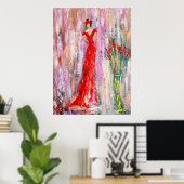 Lady in Red Poster (Thuiskantoor)
