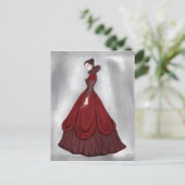 Lady In Red Poster groter Briefkaart (Staand voorkant)