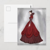 Lady In Red Poster groter Briefkaart (Voorkant / Achterkant)