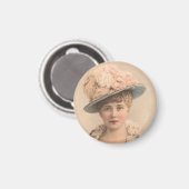 Lady in the Feather Pet Magnet (Voorkant / Achterkant)