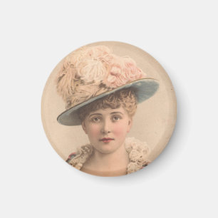 Lady in the Feather Pet Magnet