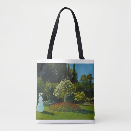 Lady in the Garden 1867 by Claude Monet Tote Bag (Voorkant)
