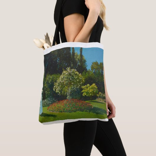 Lady in the Garden 1867 by Claude Monet Tote Bag (Dichtbij)