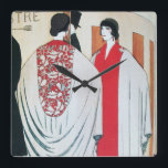 LADY IN THE MIRROR Art Deco Beauty Mode Vierkante Klok<br><div class="desc">Levendige, klastige Franse kunst Deco met hoge mode.Ontwerp met een mooie dame in de spiegel, in zwarte witte, rode kleuren .Cool, modern en artistiek ontwerp perfect voor theatervormers, costumers, boutique eigenaars, theateractrices, modellen, cosmeticans, cosmetologen, haarstaarster, stijlvolle haarlijst, parfume, persoonlijke shoppers s, wardrobe consultants, mode ontwerpers, fashionista, amusementsindustrie en andere creatieve...</div>