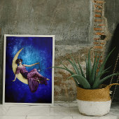 Lady in the Moon Decoupage Paper Tissuepapier