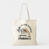 Lady in the Streets Freak in the Spreadsheets, Fu Tote Bag (Achterkant)