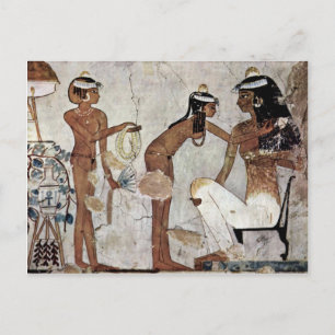 Lady in Toilet van Maler Der Grabkammer Des Zeserk Briefkaart