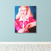 LADY IN WACHT canvas Afdruk (Insitu (Houten vloer))