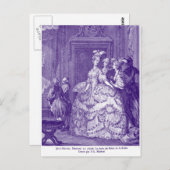 Lady in Wachten op Marie Antoinette Briefkaart (Voorkant / Achterkant)