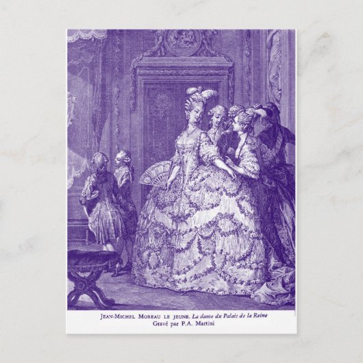 Lady in Wachten op Marie Antoinette Briefkaart (Voorkant)
