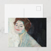 Lady in White, 1917-1918 by Gustav Klimt Briefkaart (Voorkant / Achterkant)