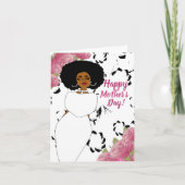 Lady in White African American Moederdag Kaart (Voorkant)