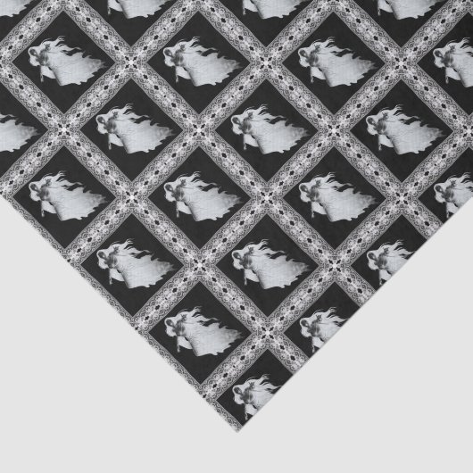 Lady In White Ghost Halloween Tissuepapier (Detail)