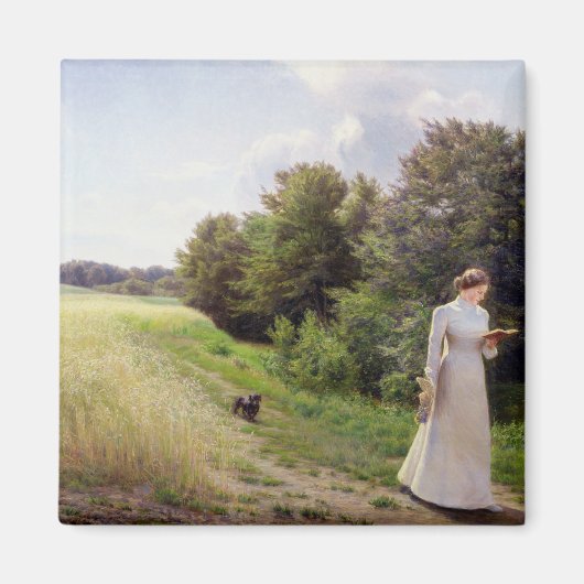 Lady in White Reading Magneet (Voorkant)