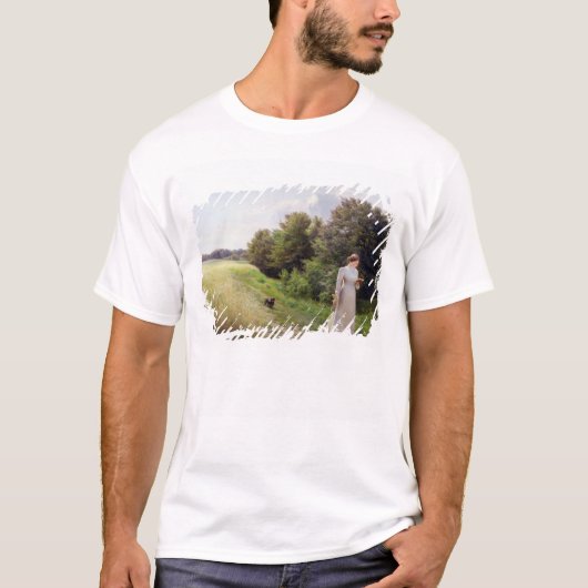 Lady in White Reading T-shirt (Voorkant)