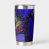 Lady in Wintertime  Geïsoleerde Drinkbeker (Links)