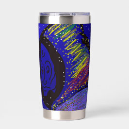 Lady in Wintertime  Geïsoleerde Drinkbeker