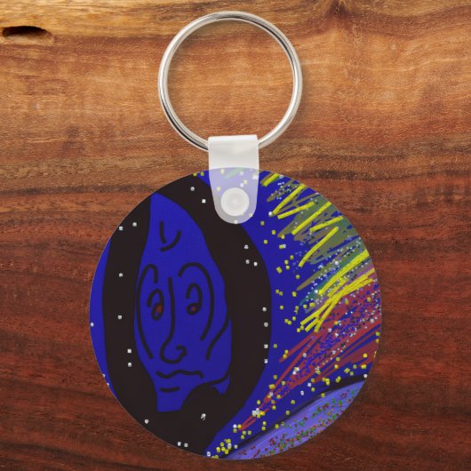 Lady in Wintertime Keychain (Achterkant)