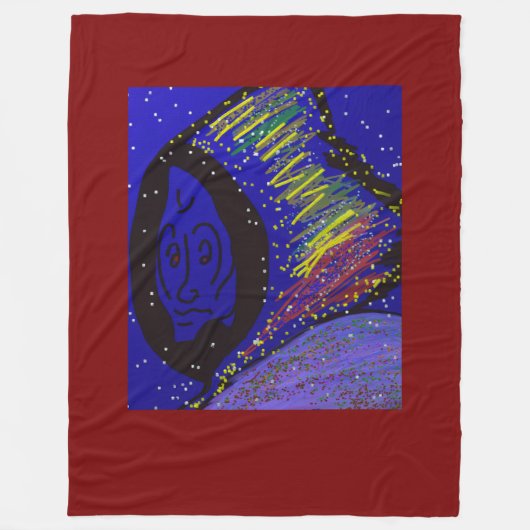 Lady in Wintertime Large Fleece Blanket (Voorkant)