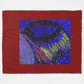 Lady in Wintertime Large Fleece Blanket (Voorkant (Horizontaal))