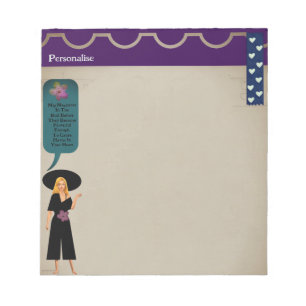  Lady Inspirerend Quote ScrapbookPaper Notitieblok