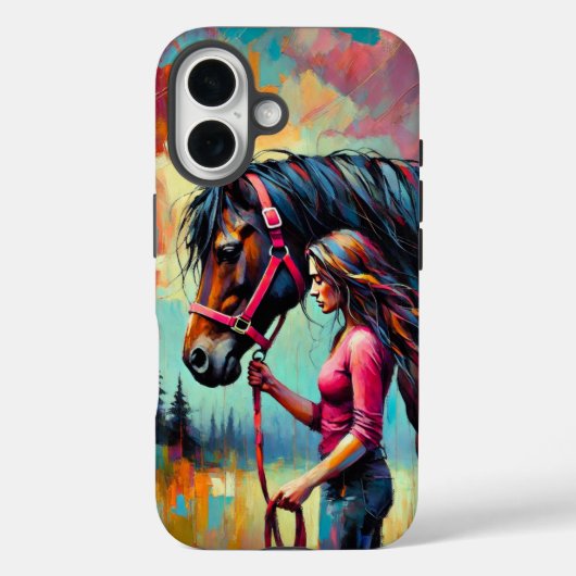 Lady iPhone 16 Tough Hoesje (Achterkant)