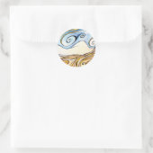 Lady Ireland Round Sticker (Tas)