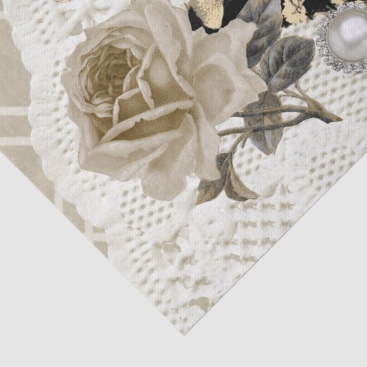 Lady Ivory Lace Elegant-weefselboek Tissuepapier (Detail)