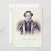 Lady Jane Gray, gegraveerd door S. Freeman Briefkaart (Voorkant / Achterkant)