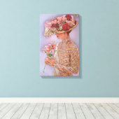 "Lady Jessica" gewikkeld canvas print (Insitu (Houten vloer))