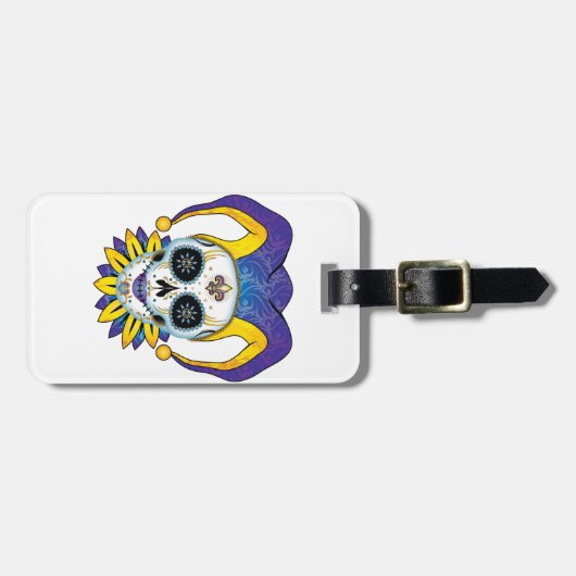 Lady Jester Skull Bagagelabel (Voorkant horizontaal)