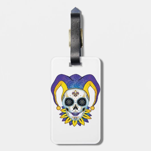 Lady Jester Skull Bagagelabel (Achterkant verticaal)