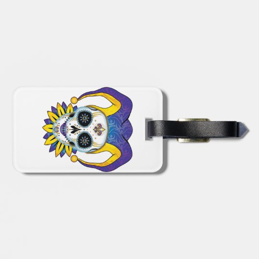 Lady Jester Skull Bagagelabel (Achterkant horizontaal)