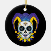 Lady Jester Skull Keramisch Ornament (Voorkant)