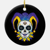 Lady Jester Skull Keramisch Ornament (Achterkant)