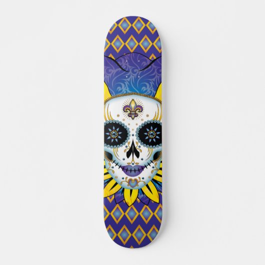 Lady Jester Skull Persoonlijk Skateboard (Voorkant)