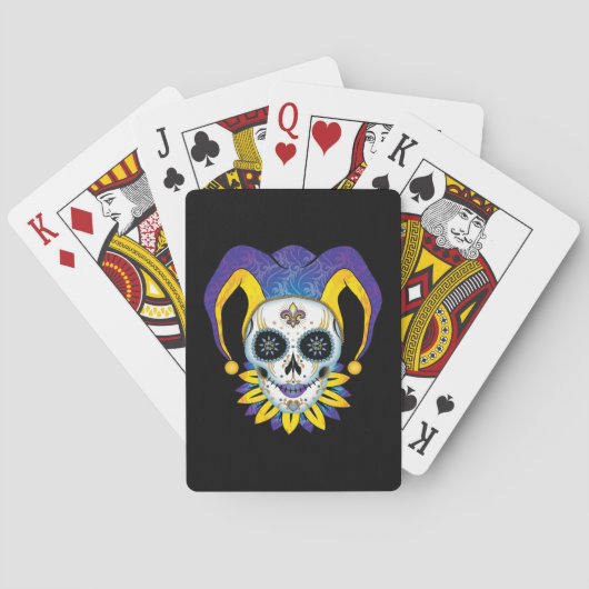 Lady Jester Skull Pokerkaarten (Achterkant)