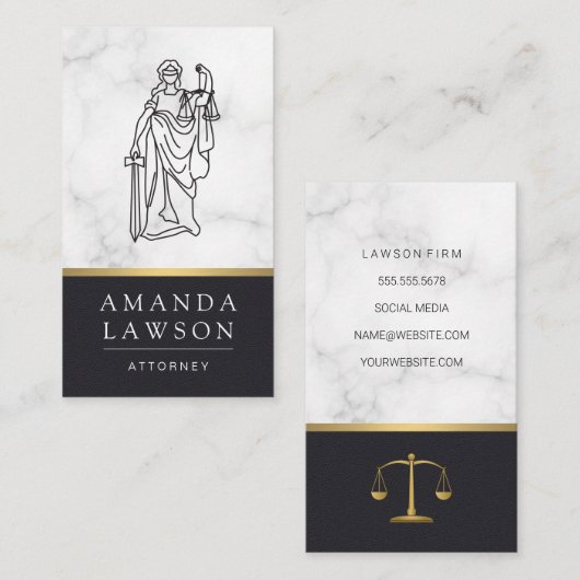 Lady Justice | advocaat | wet Afsprakenkaartje (Voorkant / Achterkant)