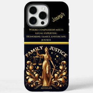 Lady Justice belichaamt belangenbehartiging van fa iPhone 16 Pro Max Hoesje