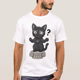 Lady Justice Black Cat Filosofie & Recht T-Shirt