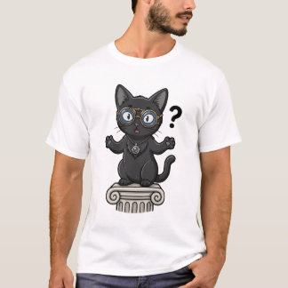 Lady Justice Black Cat Filosofie & Recht T-Shirt