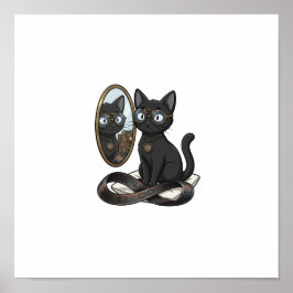 Lady Justice Black Cat Law Office Wall Poster Poster