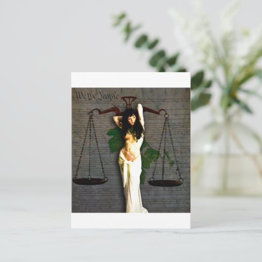 Lady Justice Briefkaart (Staand voorkant)