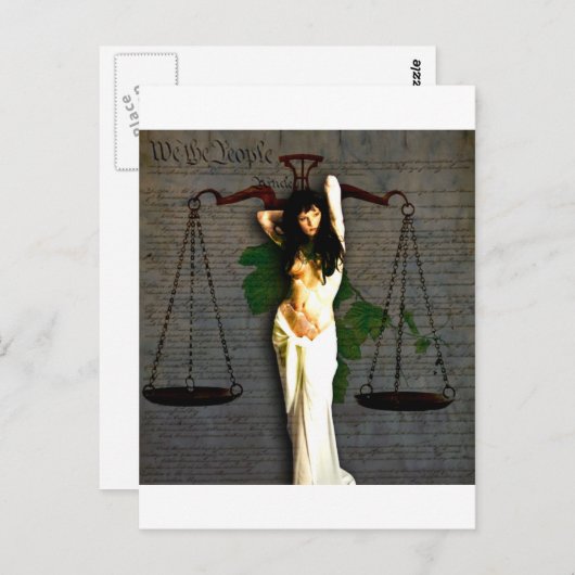 Lady Justice Briefkaart (Voorkant / Achterkant)