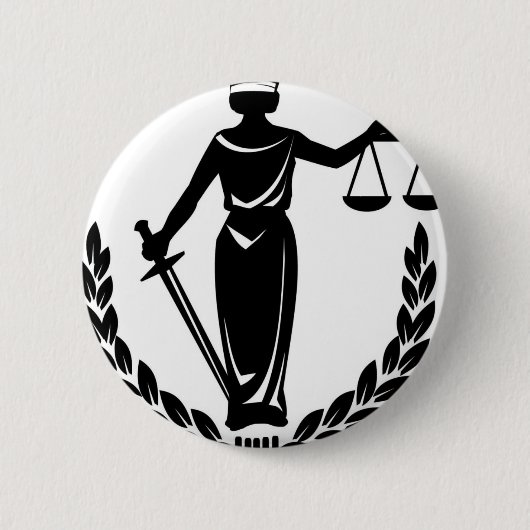 LADY JUSTICE CO. RONDE BUTTON 5,7 CM (Voorkant)