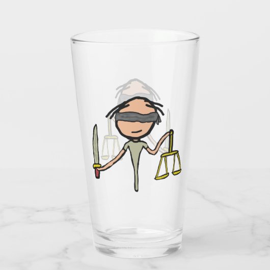 Lady Justice Glas (Achterkant)